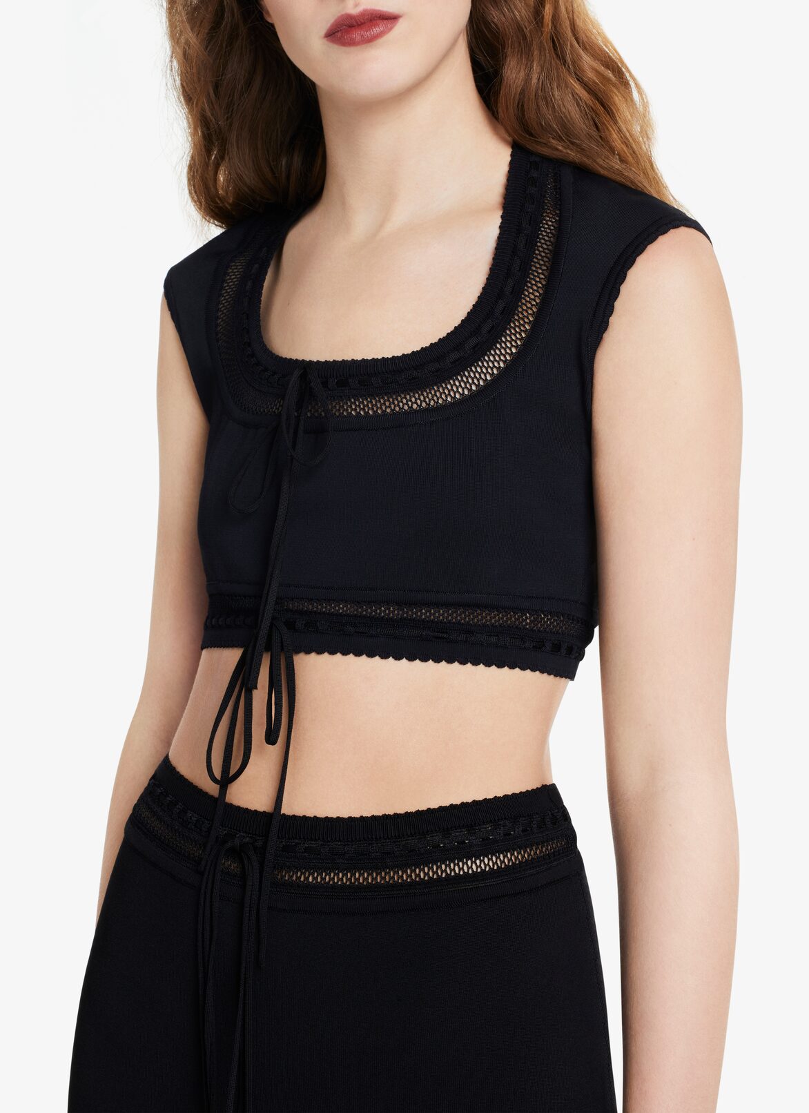EDITION 1993 CROPPED SLEEVELESS TOP ALAÏA BLACK EDITION 1993 CROPPED SLEEVELESS TOP